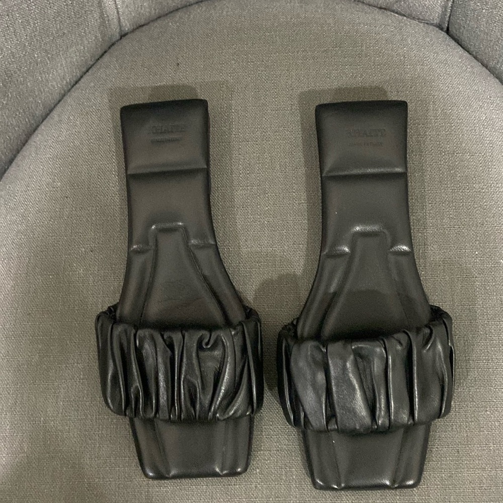 Khaite leather slides